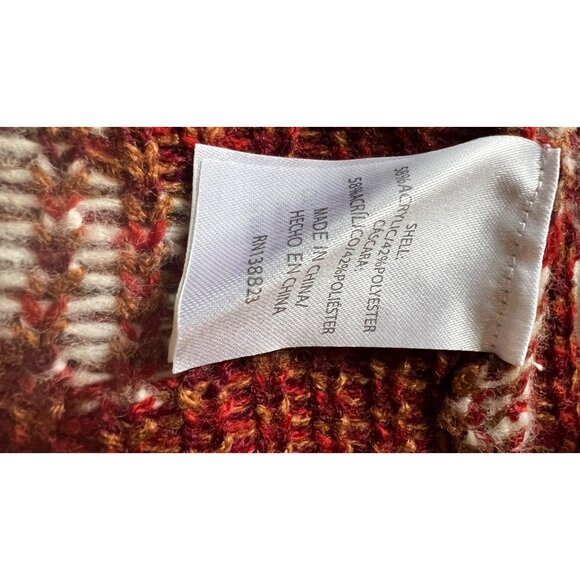 Shyanne Womens Floral Knit Cardigan Sweater With Fringe Hem XL - Picture 7 of 9